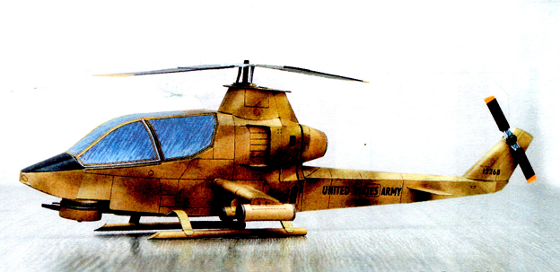 Модель из бумаги Вертолет 